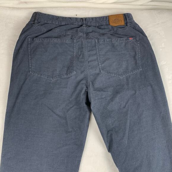 Faherty Stretch Corduroy Pants Mens 31 Faded Navy Lightweight Straight Leg 32x33 - Picture 8 of 12